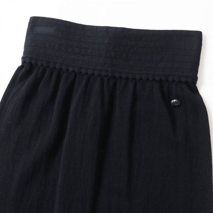 Hermes French CHANEL P41981 Women's Knit Knee-length Skirt With Coco Mark
