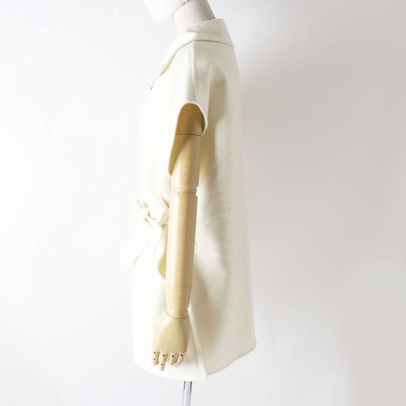 Hermes 22 Years Hermes 2h0132da With Belt 100% Cashmere Short Coat/vest/gile