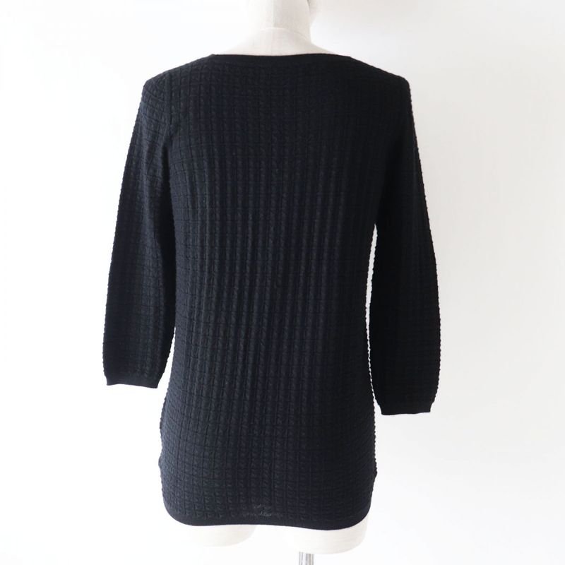 Hermes 19SS Hermes Cashmere And Silk Pleated Long-sleeved Knit Pullover