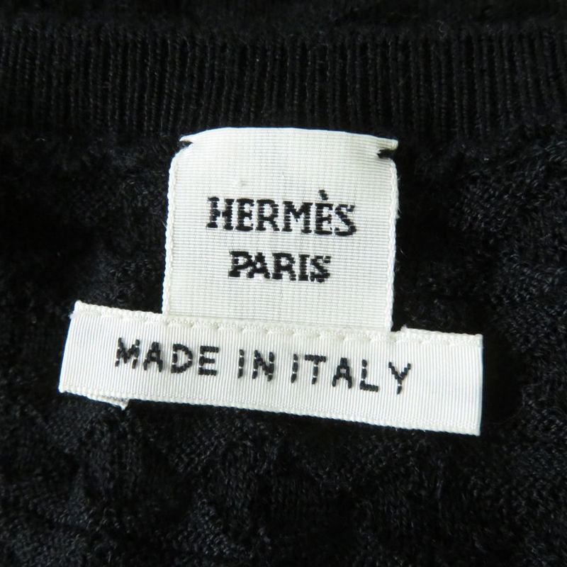 Hermes 19SS Hermes Cashmere And Silk Pleated Long-sleeved Knit Pullover