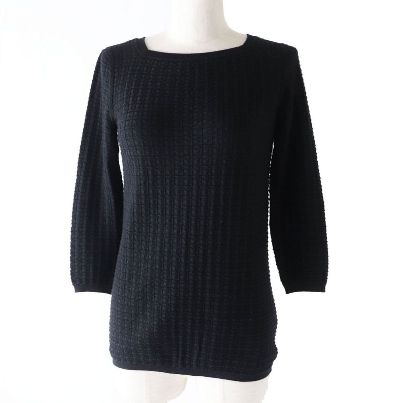 Hermes 19SS Hermes Cashmere And Silk Pleated Long-sleeved Knit Pullover