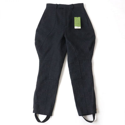 Gucci 22SS 682284 Ggmonogram Hem Zip Design Pants/bottoms Black 40
