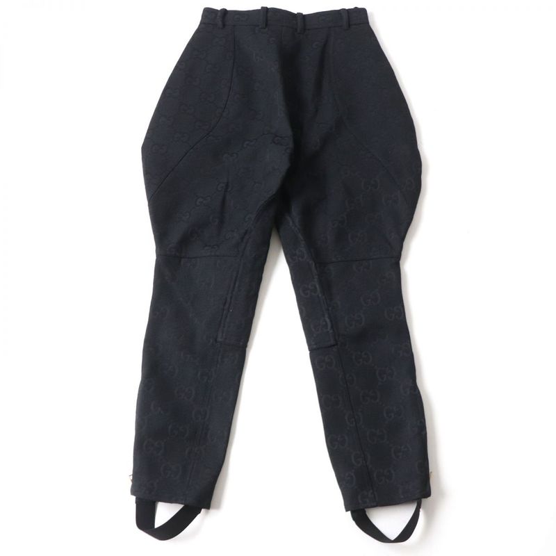 Gucci 22SS 682284 Ggmonogram Hem Zip Design Pants/bottoms Black 40
