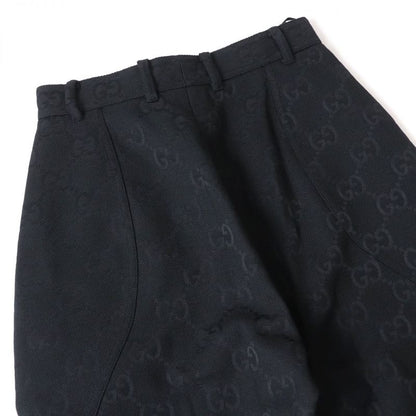 Gucci 22SS 682284 Ggmonogram Hem Zip Design Pants/bottoms Black 40