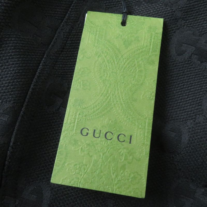 Gucci 22SS 682284 Ggmonogram Hem Zip Design Pants/bottoms Black 40