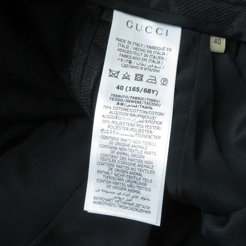 Gucci 22SS 682284 Ggmonogram Hem Zip Design Pants/bottoms Black 40