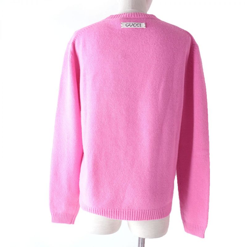 Gucci×disney 21AW 652620 Donald Duck Long Sleeve Knit Sweater/tops Pink