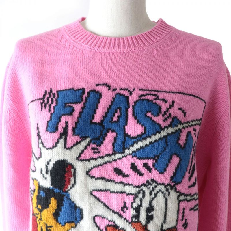 Gucci×disney 21AW 652620 Donald Duck Long Sleeve Knit Sweater/tops Pink