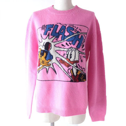 Gucci×disney 21AW 652620 Donald Duck Long Sleeve Knit Sweater/tops Pink