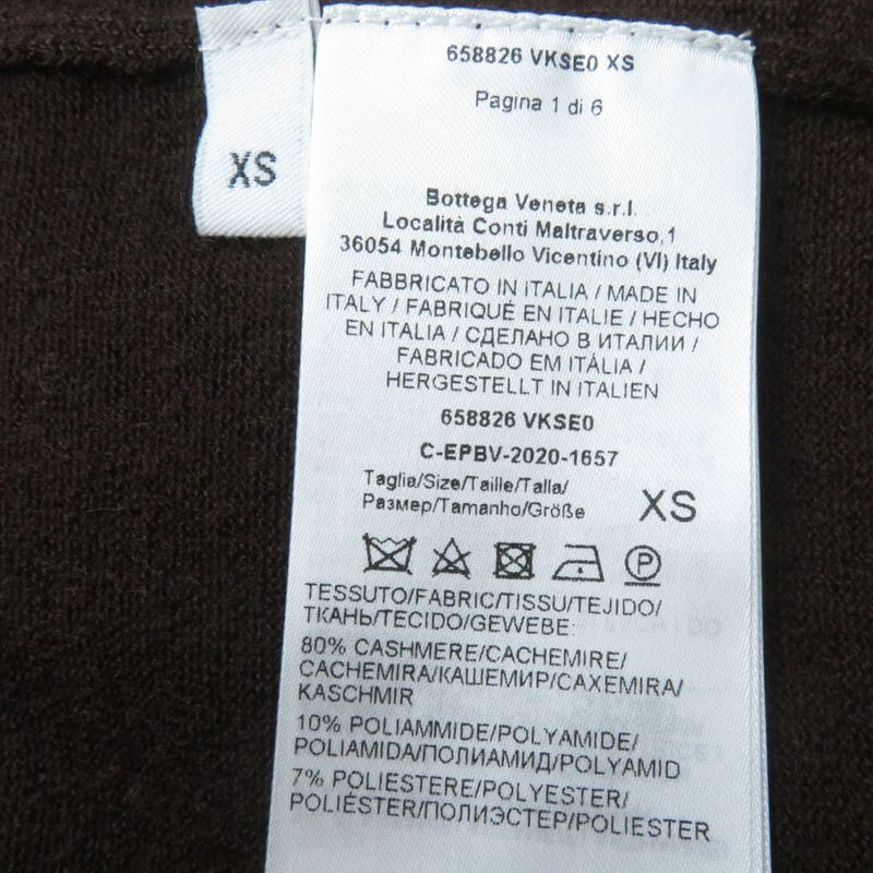 Bottega Veneta 21SS 658826 Cashmere Crew Neck Short/short Sleeve Knit