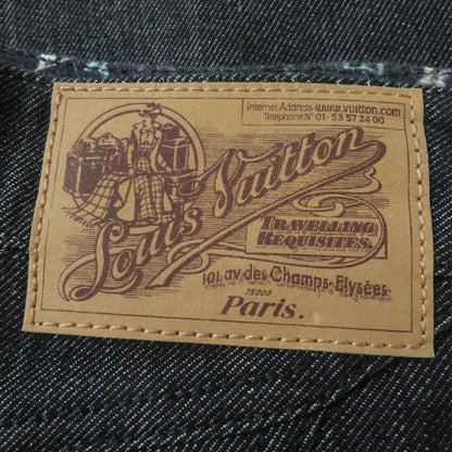 Louis Vuitton Monogram Multi Denim Skirt With Logo Button Black X Multi