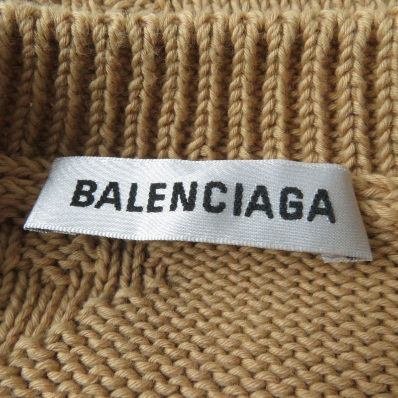 Balenciaga 20 Years 599886 Allover Logo Crew Neck Long Sleeve Knit Sweater/tops