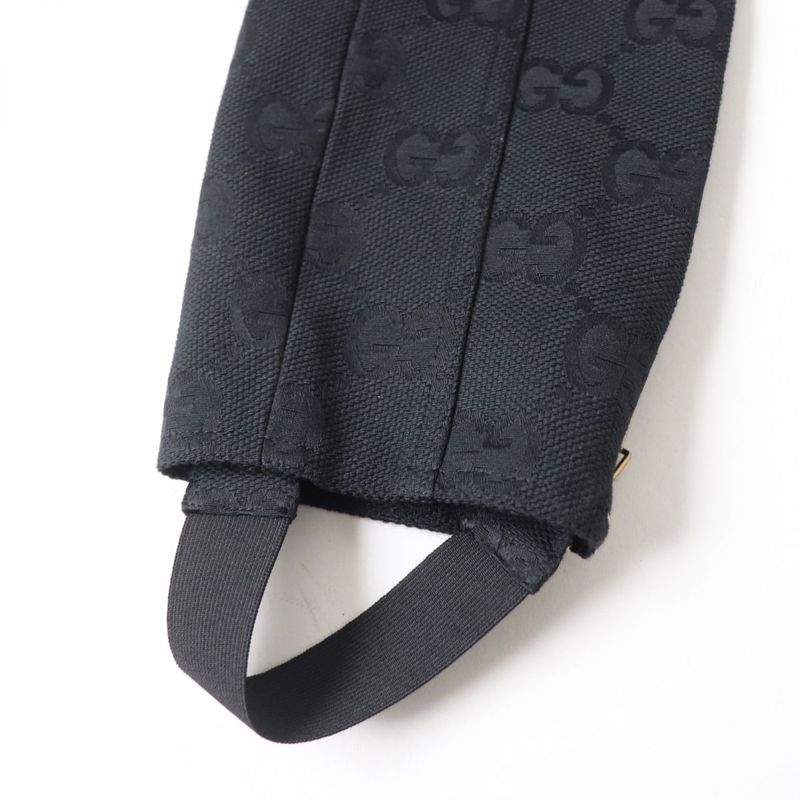 Gucci 22SS 682284 Ggmonogram Hem Zip Design Pants/bottoms Black 36