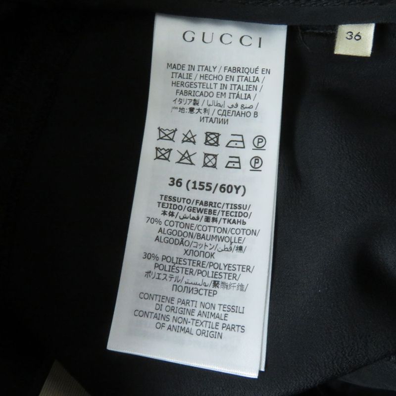 Gucci 22SS 682284 Ggmonogram Hem Zip Design Pants/bottoms Black 36
