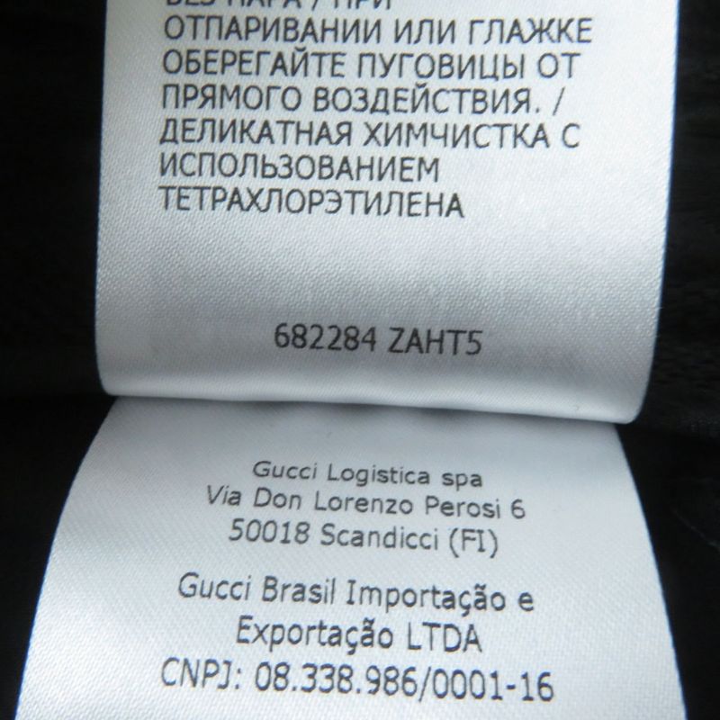 Gucci 22SS 682284 Ggmonogram Hem Zip Design Pants/bottoms Black 36