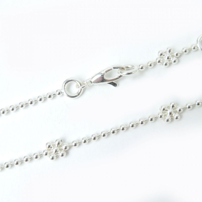 Gucci 479221 Interlocking G Ag925 Ball Chain Necklace/pendant Silver Weight