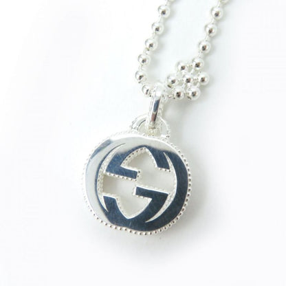 Gucci 479221 Interlocking G Ag925 Ball Chain Necklace/pendant Silver Weight
