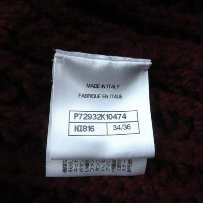 CHANEL P72932 100% Cashmere Mixed Knit Thick Knit Cardigan With Coco Mark