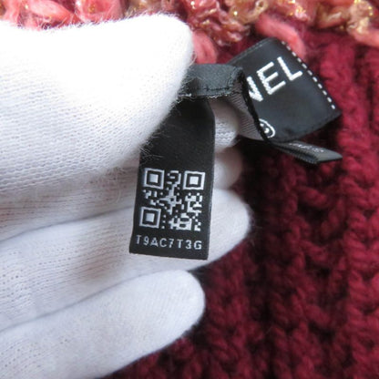 CHANEL P72932 100% Cashmere Mixed Knit Thick Knit Cardigan With Coco Mark
