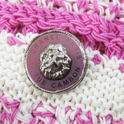 CHANEL 22SS P72239 100% Cotton Cardigan/knit Jacket With Lion Logo Buttons