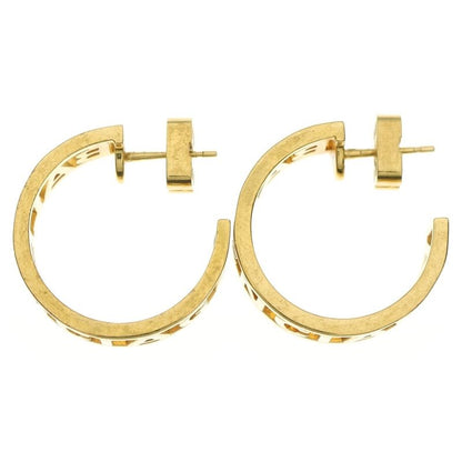 Balenciaga LOGO HOOP Pierce Logo Hoop Earrings Gold