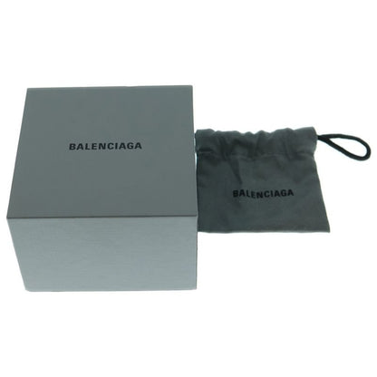 Balenciaga LOGO HOOP Pierce Logo Hoop Earrings Gold