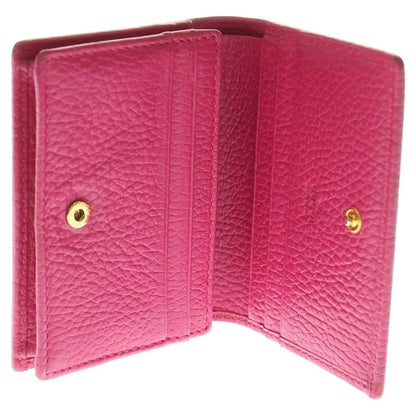Gucci GG Marmont Bifold Wallet Compact Wallet Card Case Pink Leather 456126