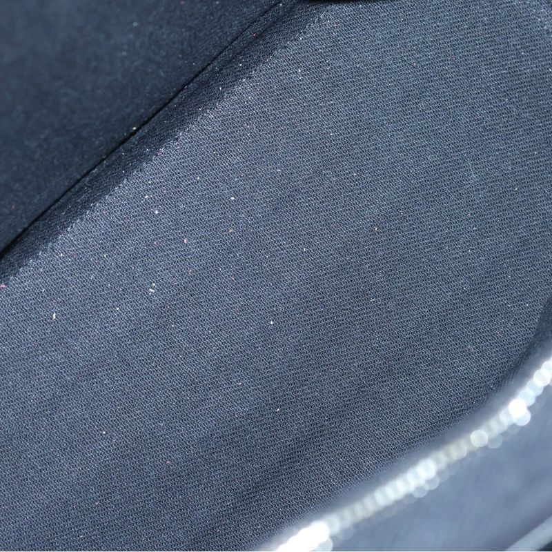 YVES Saint Laurent Muse Toe Handbag Black Leather 229680 Silver Hardware