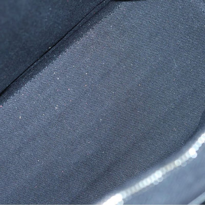 YVES Saint Laurent Muse Toe Handbag Black Leather 229680 Silver Hardware