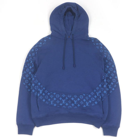 Louis Vuitton 22AW Monogram Pullover Hoodie Blue XS Made In Italy
