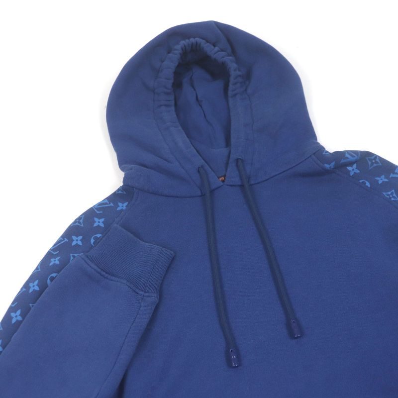 Louis Vuitton 22AW Monogram Pullover Hoodie Blue XS Made In Italy
