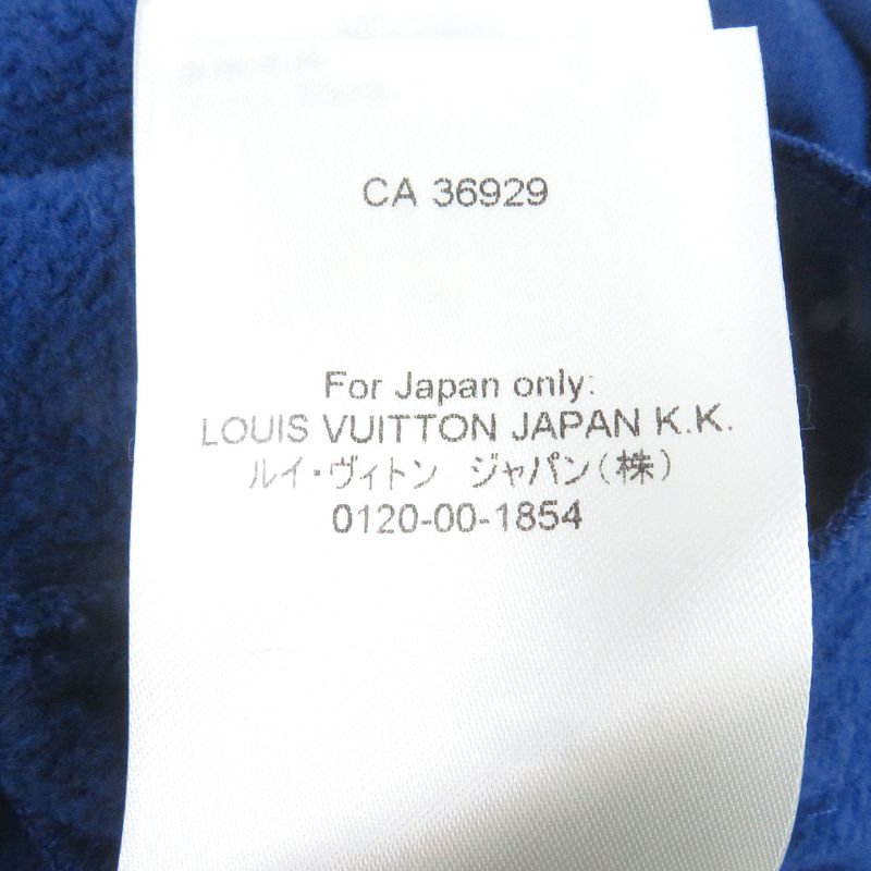 Louis Vuitton 22AW Monogram Pullover Hoodie Blue XS Made In Italy