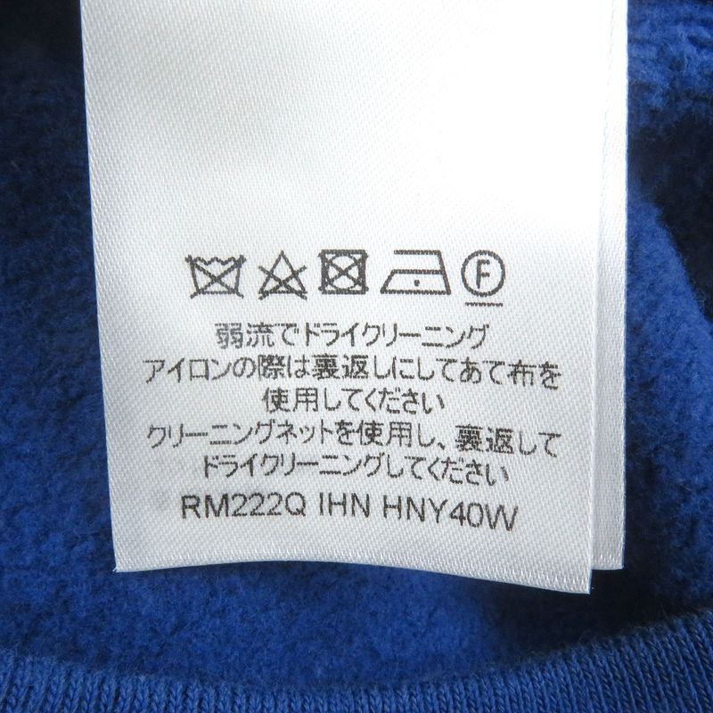 Louis Vuitton 22AW Monogram Pullover Hoodie Blue XS Made In Italy