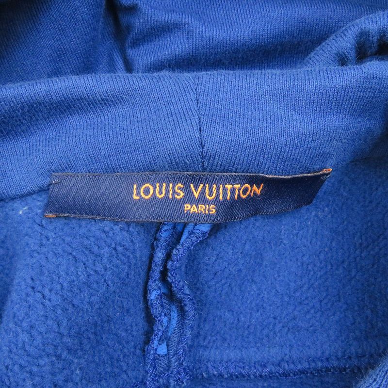 Louis Vuitton 22AW Monogram Pullover Hoodie Blue XS Made In Italy