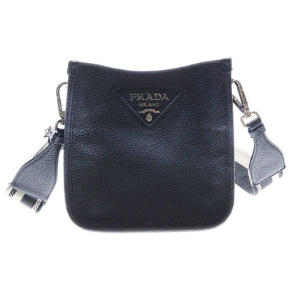 Prada Vitterodino Soft Leather Mini Shoulder Bag Black Leather 1bh191