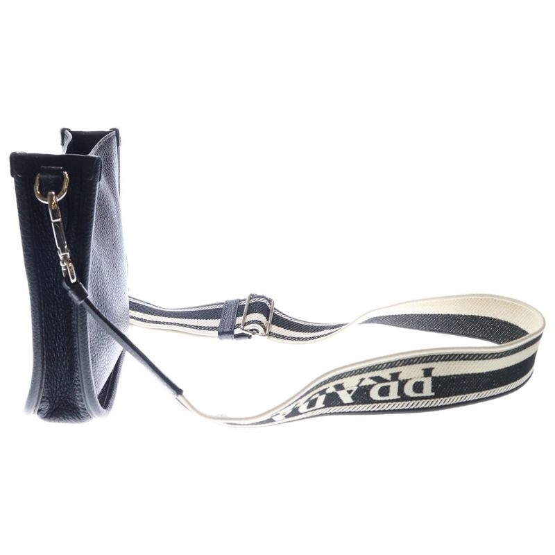 Prada Vitterodino Soft Leather Mini Shoulder Bag Black Leather 1bh191