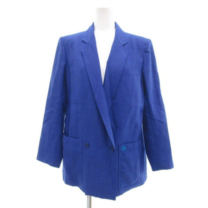 Christian DIOR Sports Vintage Set Up Double Jacket Skirt Linen Blend M Blue UO