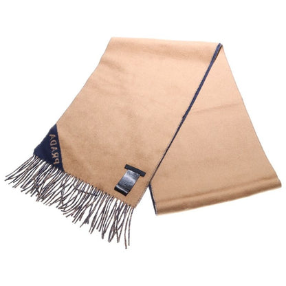 Prada Two Tone Color Cashmere Scarf Stole 2fs055 Navy/beige