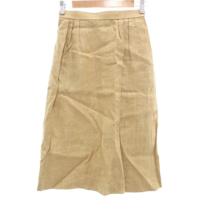 Christian DIOR Pret-a-porter Vintage Setup Collarless Jacket Skirt Linen M