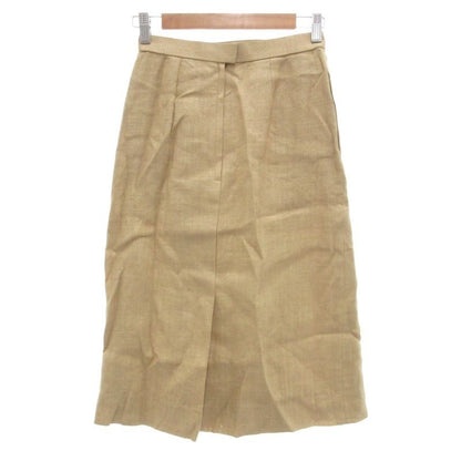 Christian DIOR Pret-a-porter Vintage Setup Collarless Jacket Skirt Linen M