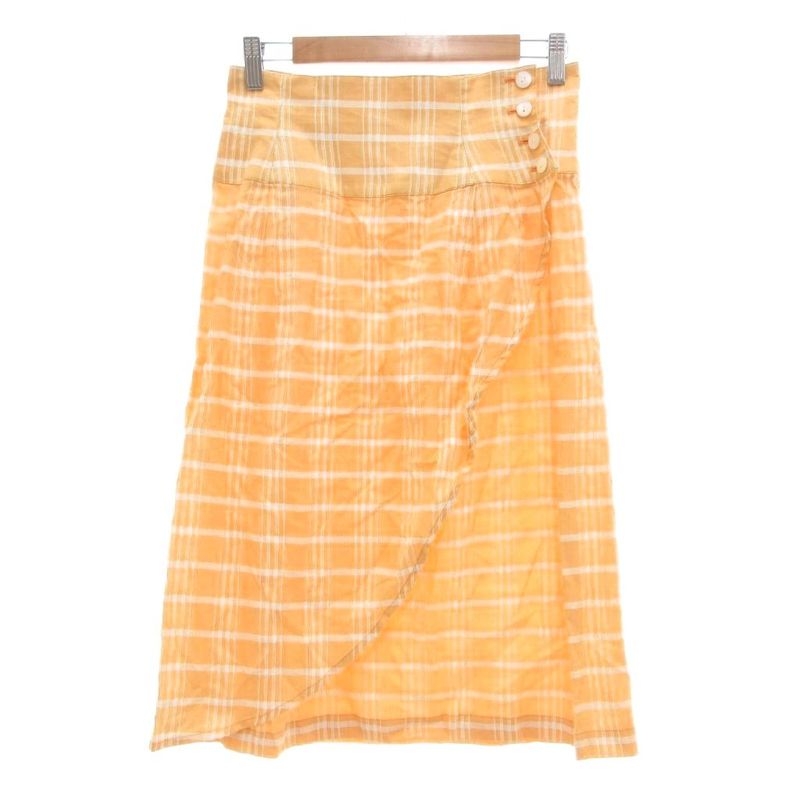 Christian DIOR Sports Vintage Set Up Shirt Jacket Skirt Linen Blend Checked M