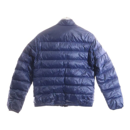 Prada 14AW Triangle Logo Plate Packable Stand Collar Zip-up Down Jacket Blue