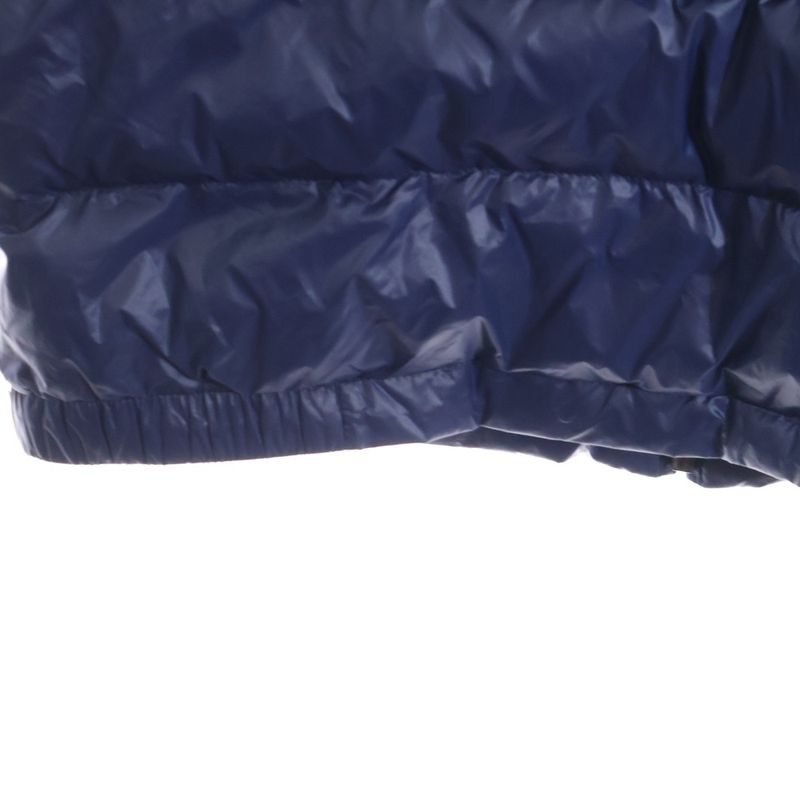 Prada 14AW Triangle Logo Plate Packable Stand Collar Zip-up Down Jacket Blue