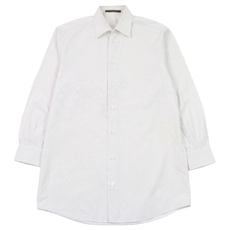 Louis Vuitton LV Logo Embroidery Shadow Monogram Shell Button Long