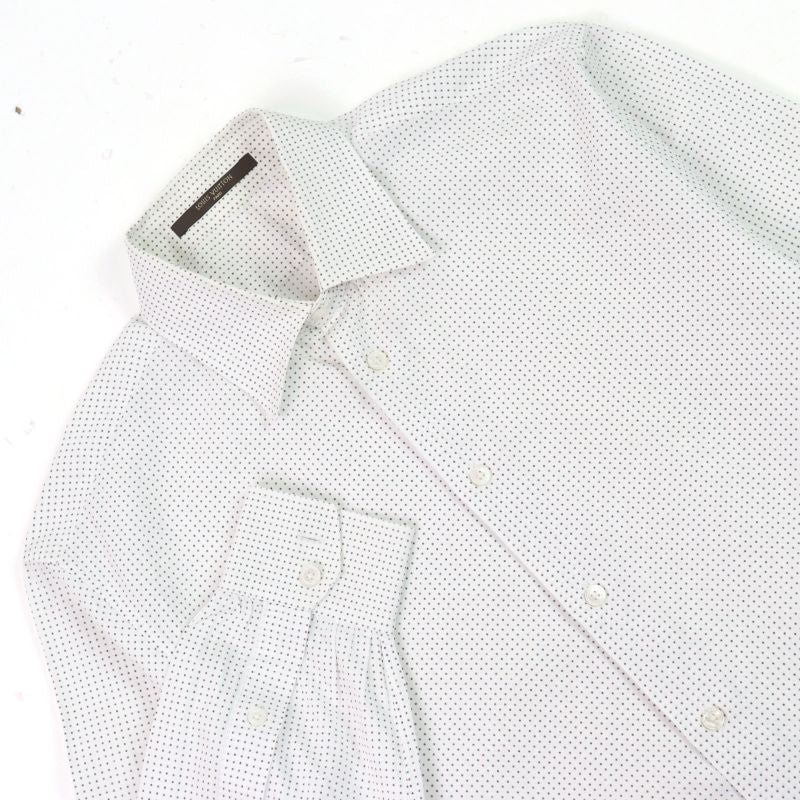 Louis Vuitton LV Logo Embroidery Shadow Monogram Shell Button Long