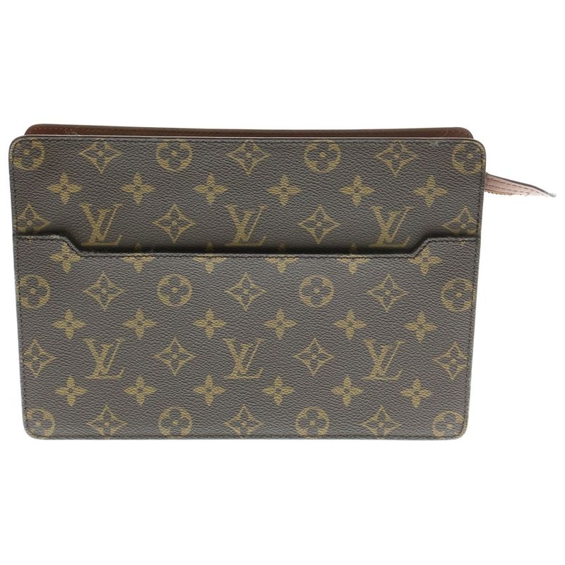 Louis Vuitton Monogram Pochette Homme Clutch Bag Second Bag Brown PVC M51795
