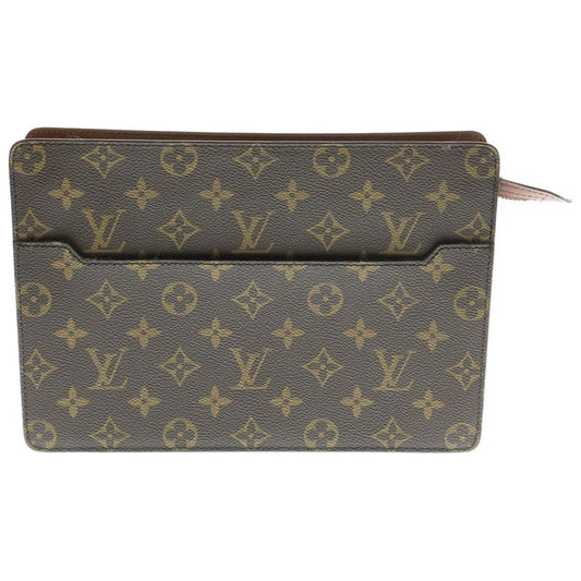Louis Vuitton Monogram Pochette Homme Clutch Bag Second Bag Brown PVC M51795
