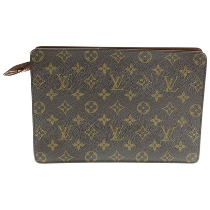 Louis Vuitton Monogram Pochette Homme Clutch Bag Second Bag Brown PVC M51795