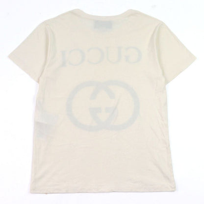 Gucci 493117 100% Cotton Interlocking G Logo Print Crew Neck Short Sleeve