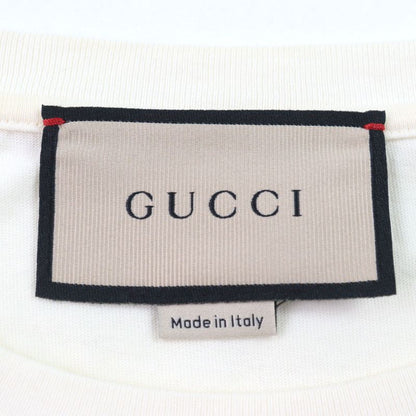 Gucci 493117 100% Cotton Interlocking G Logo Print Crew Neck Short Sleeve